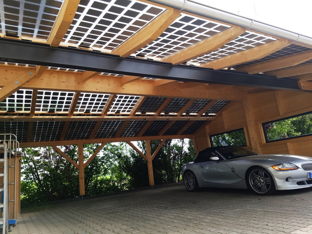 Carport dřevěná konstrukce
